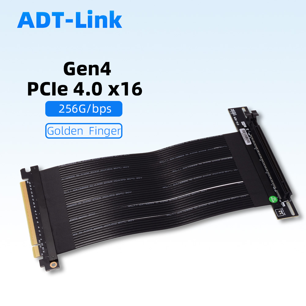 Pcie 4.0 X16 Riser Cable 90 Degree - الناهض الفضة PCIe 4.0X16 إلى X16