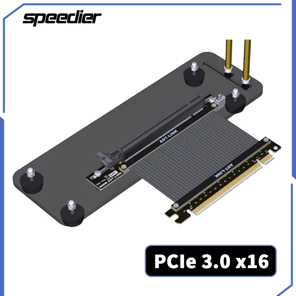Pcie 4.0 X16 Riser Cable 90 Degree - PCI Express X16 بطاقة الرسومات قوس