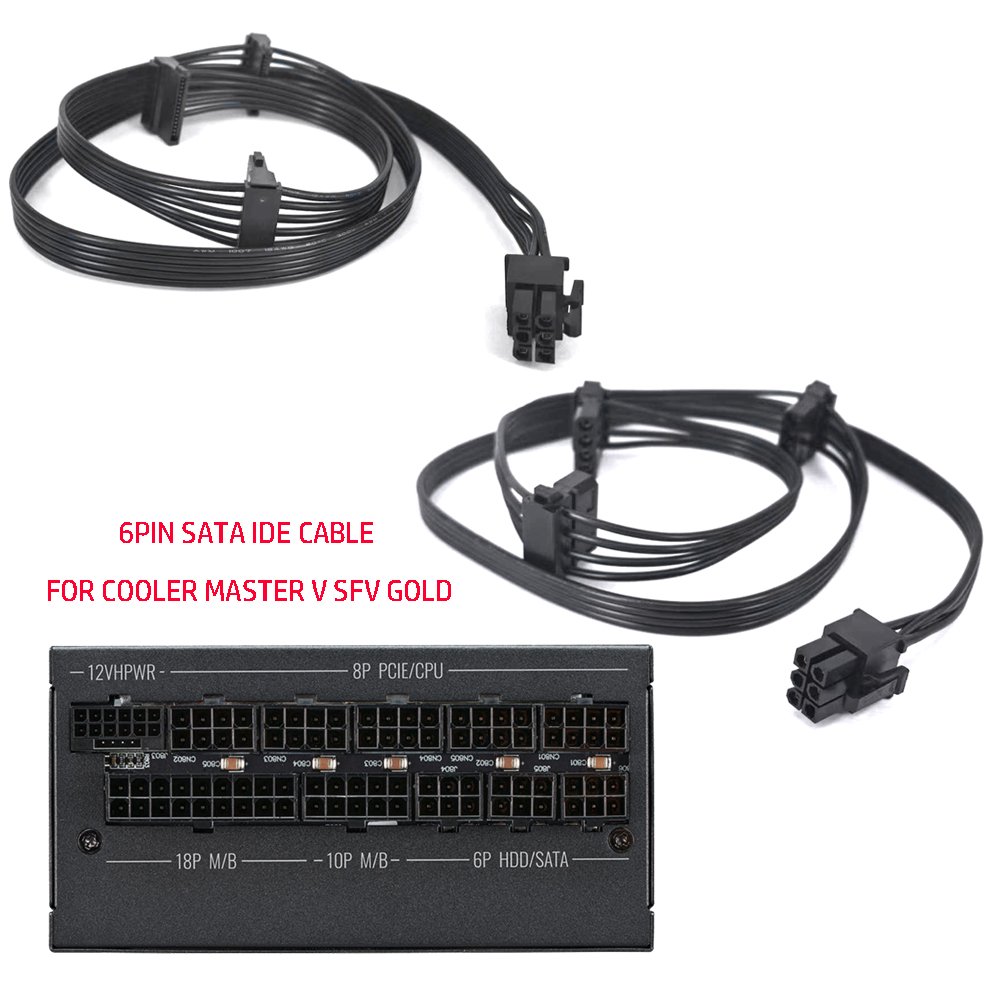Sfx Power Supply 850W Gold - 6PIN PCIE إلى 3 * كابل