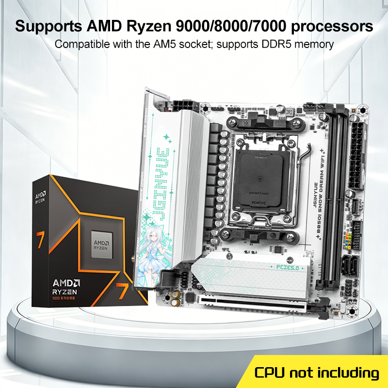 B650 Itx Motherboard Wifi - لوحة أم JGINYUE B850I SNOW DREAM