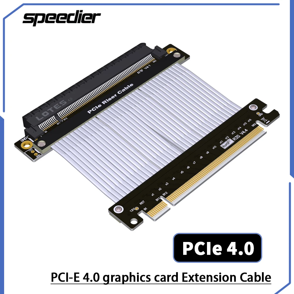 Pcie 4.0 X16 Riser Cable 90 Degree - كابل تمديد PCIE 4.0 X16 بزاوية