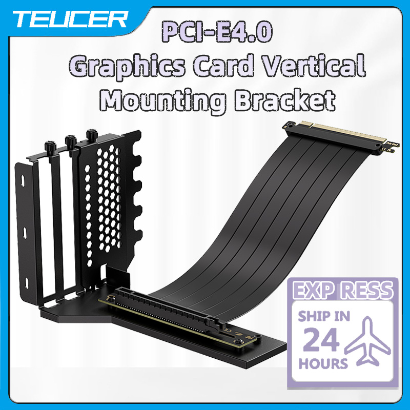 Pcie 4.0 X16 Riser Cable 90 Degree - TEUCER عمودي وحدة معالجة الرسومات تصاعد