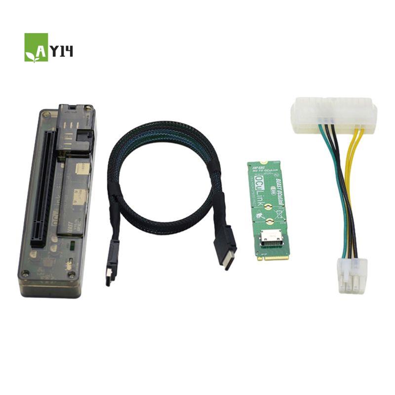 External Gpu Dock Pcie 4.0 Oculink - محول AY14 -M.2 MKEY إلى OCULINK