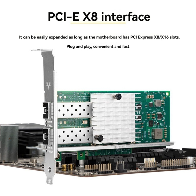 10Gb Sfp+ Pcie Network Card Dual Port - X520-DA1 10 جيجا بايت SFP +