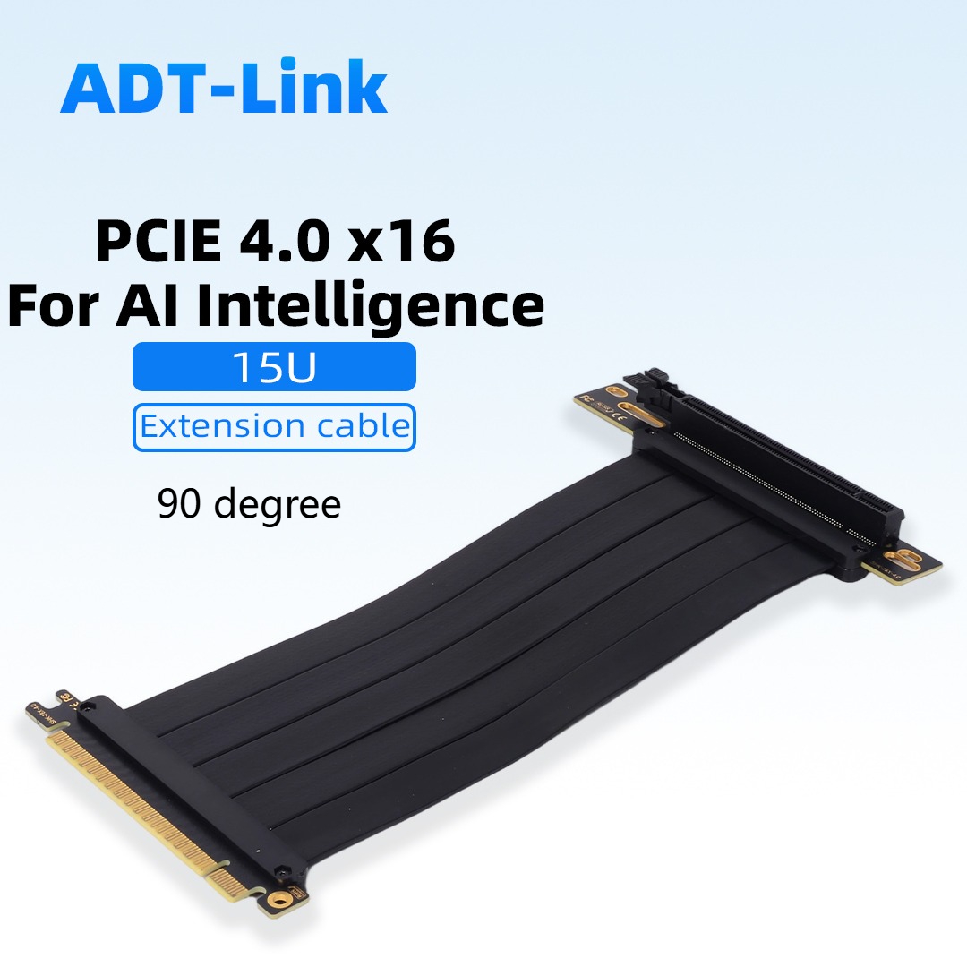 Pcie 4.0 X16 Riser Cable 90 Degree - كابل تمديد بطاقة الرسومات PCIE 4.0