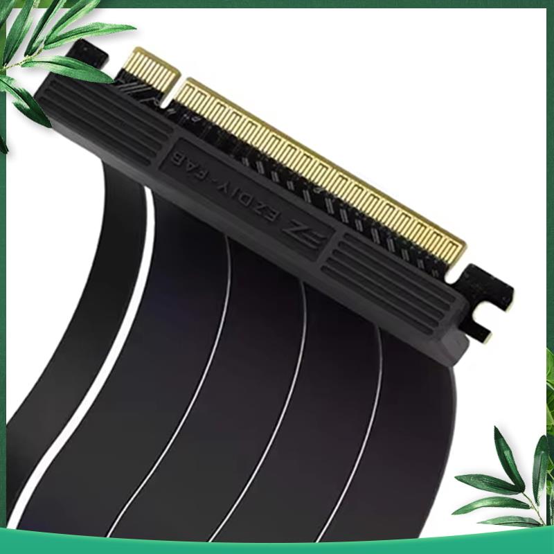 Pcie 4.0 X16 Riser Cable 90 Degree - (جديد) دعامة تثبيت عمودية لوحدة معالجة