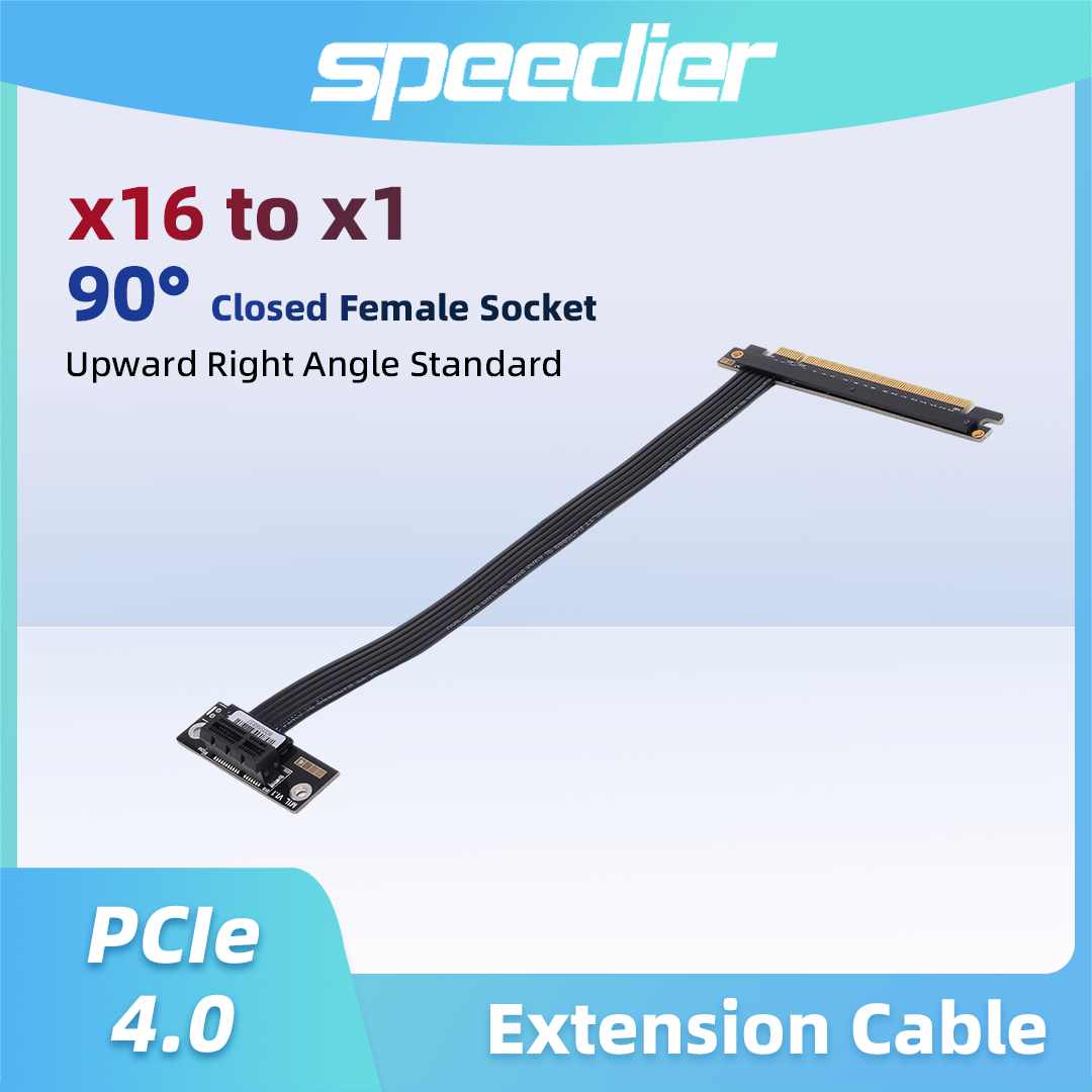 Pcie 4.0 X16 Riser Cable 90 Degree - كابل تمديد PCIe 4.0 / 3.0