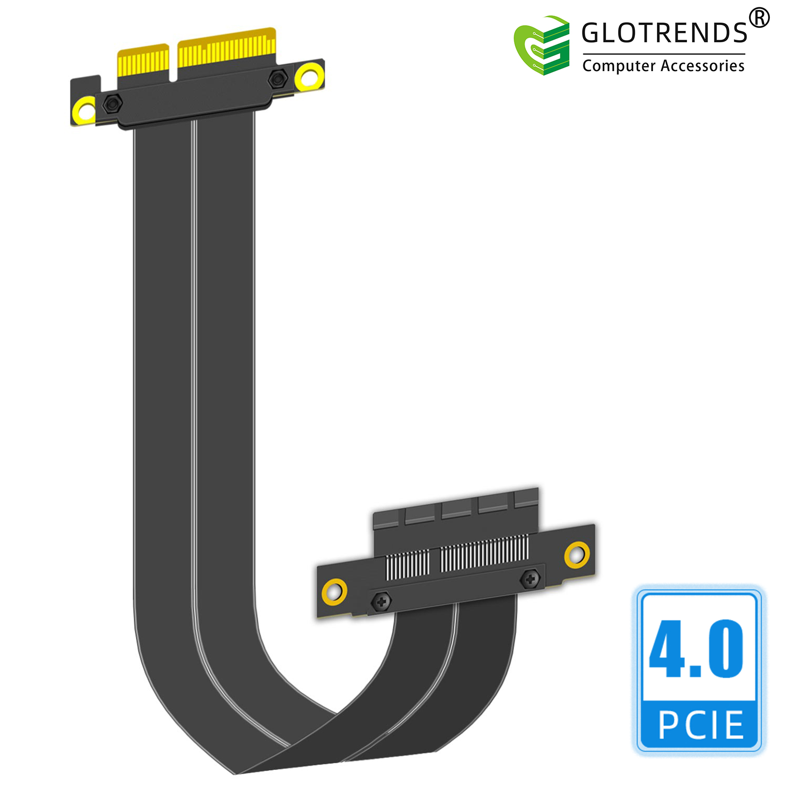 Pcie 4.0 X16 Riser Cable 90 Degree - كابل رايزر PCIe 4.0 X4، بزاوية