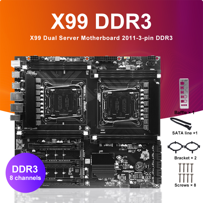 X99 Dual Cpu Motherboard Combo - X99 ثنائي المقبس وحدة المعالجة المركزية