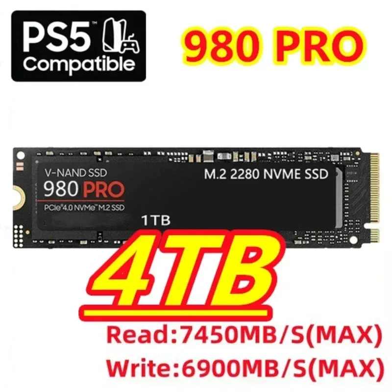 M.2 Nvme 4Tb Pcie 4.0 Ssd - قرص صلب SSD 980 Pro جديد
