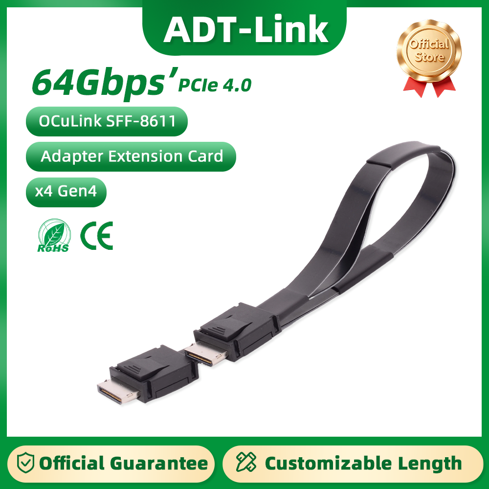 ADT-Link PCI-E 4.0 X4 SFF-8611 - مراجعة External Gpu Dock Pcie 4.0 Oculink وسعره
