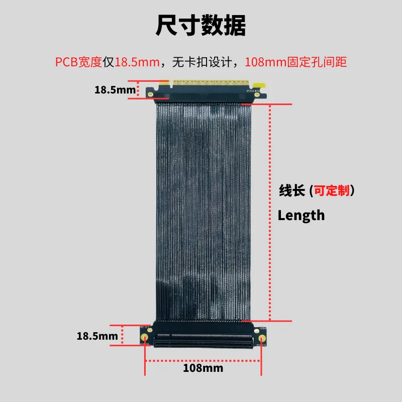 PCI-E 4.0X16 بطاقة الرسومات كا - مراجعة Pcie 4.0 X16 Riser Cable 90 Degree وسعره