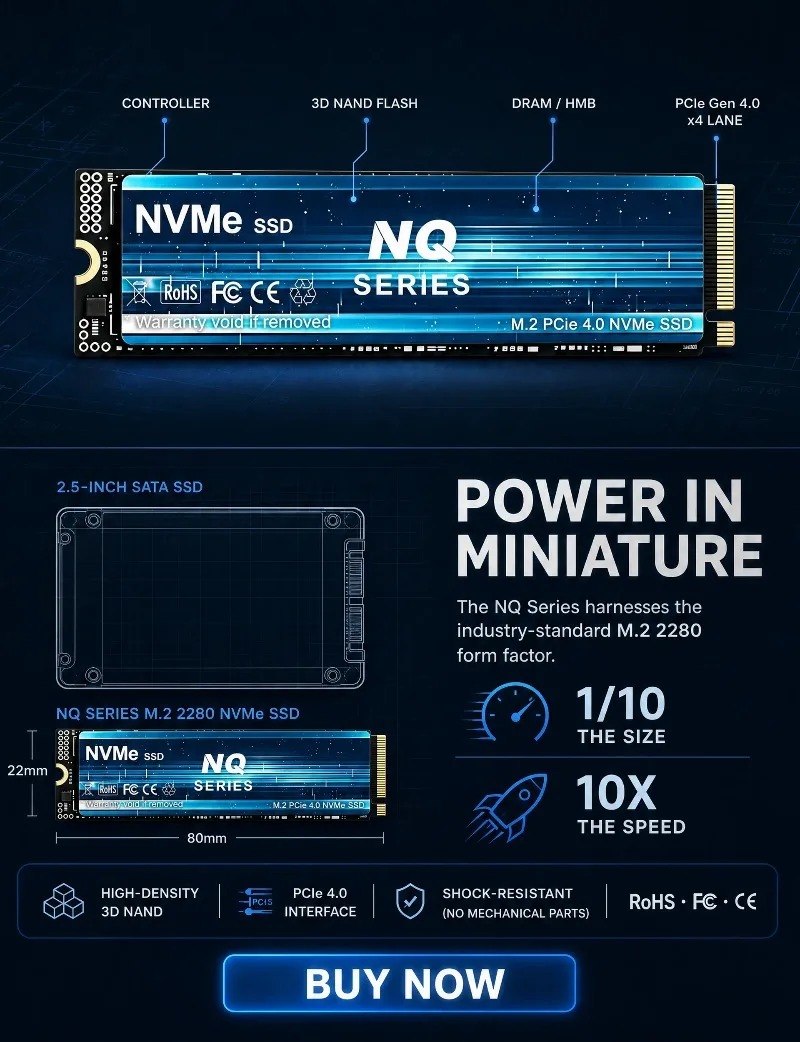 قرص SSD داخلي NQ بسعة 2 تيرابا - مراجعة M.2 Nvme 4Tb Pcie 4.0 Ssd وسعره