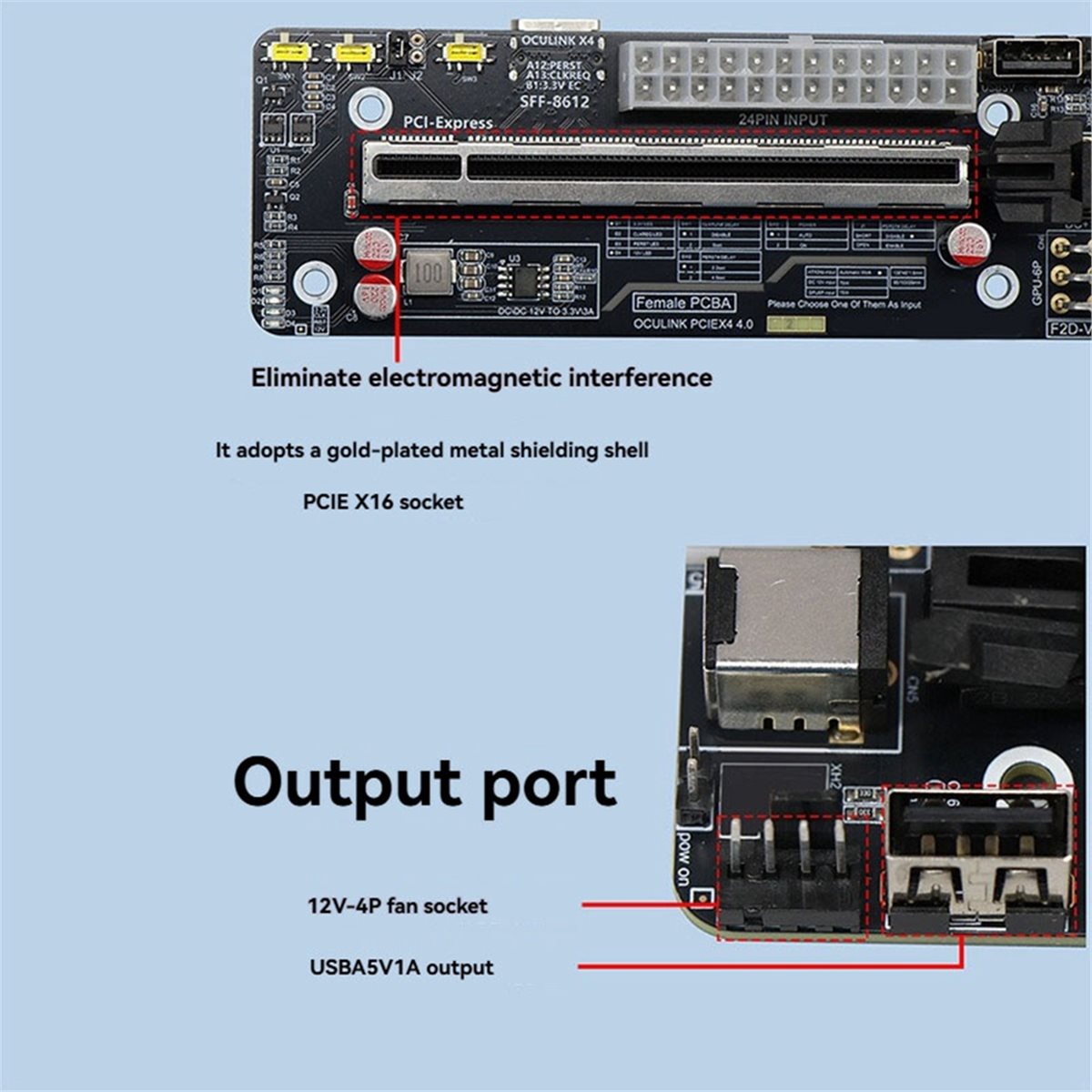 لوحة توصيل Oculink SFF-8612 إل - مراجعة External Gpu Dock Pcie 4.0 Oculink وسعره