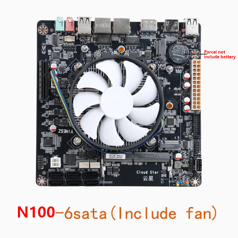 لوحة أم Intel N100 Mini-ITX مع - مراجعة Nas Motherboard N100 6 Sata وسعره
