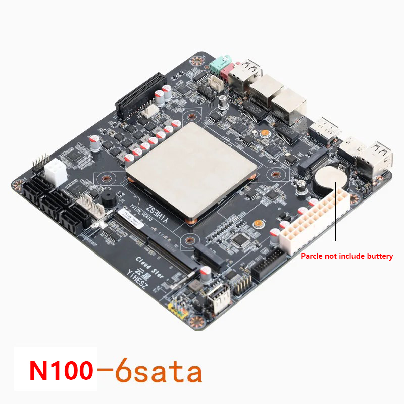 لوحة أم Intel N100 Mini-ITX مع - مراجعة Nas Motherboard N100 6 Sata وسعره